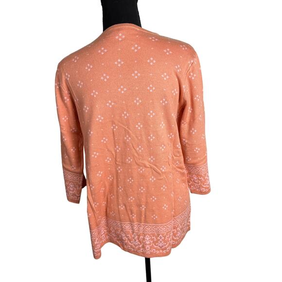 Isaac Mizrahi Live! True Denim Jacquard Sweater BLUSH NWOT SIZE XXS - Picture 3 of 7